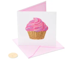 Gem Cupcake Birthday Greeting Card