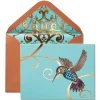 Gem Hummingbird Blank Greeting Card