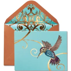 Gem Hummingbird Blank Greeting Card