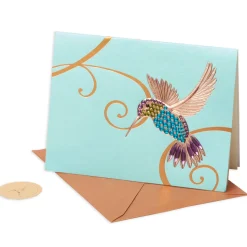 Gem Hummingbird Blank Greeting Card