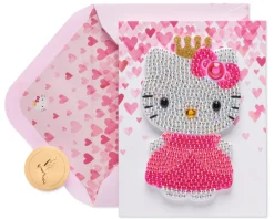 Gem Patch Hello Kitty Birthday Greeting Card