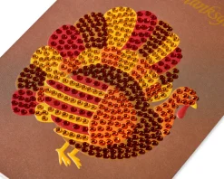 Gemmed Turkey Happy Thanksgiving Greeting Card