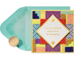 Generations in the Making Beaded Patterning Birthday Greeting Card