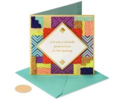 Generations in the Making Beaded Patterning Birthday Greeting Card