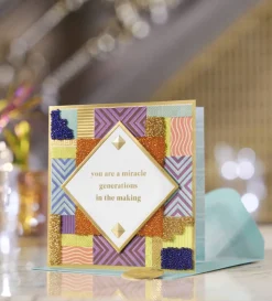 Generations in the Making Beaded Patterning Birthday Greeting Card