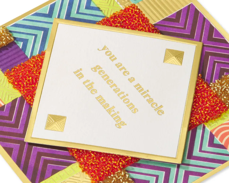 Generations in the Making Beaded Patterning Birthday Greeting Card