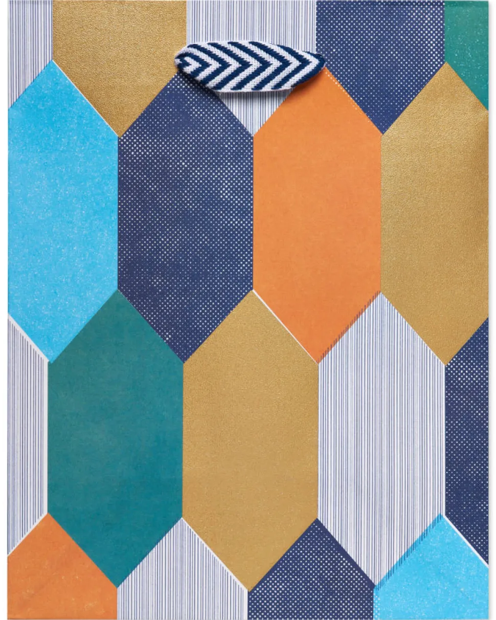 Geometric Pattern Medium Gift Bag, 1 Bag