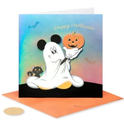 Ghost Mickey Disney Halloween Greeting Card