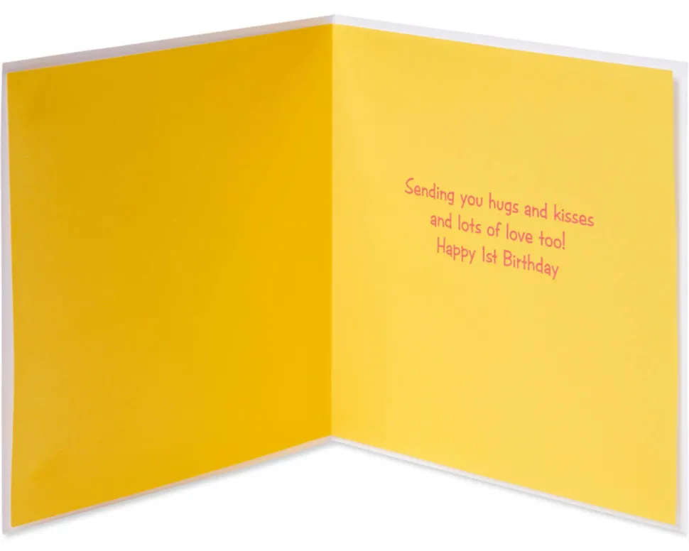 Giraffe 1st Birthday Greeting Card