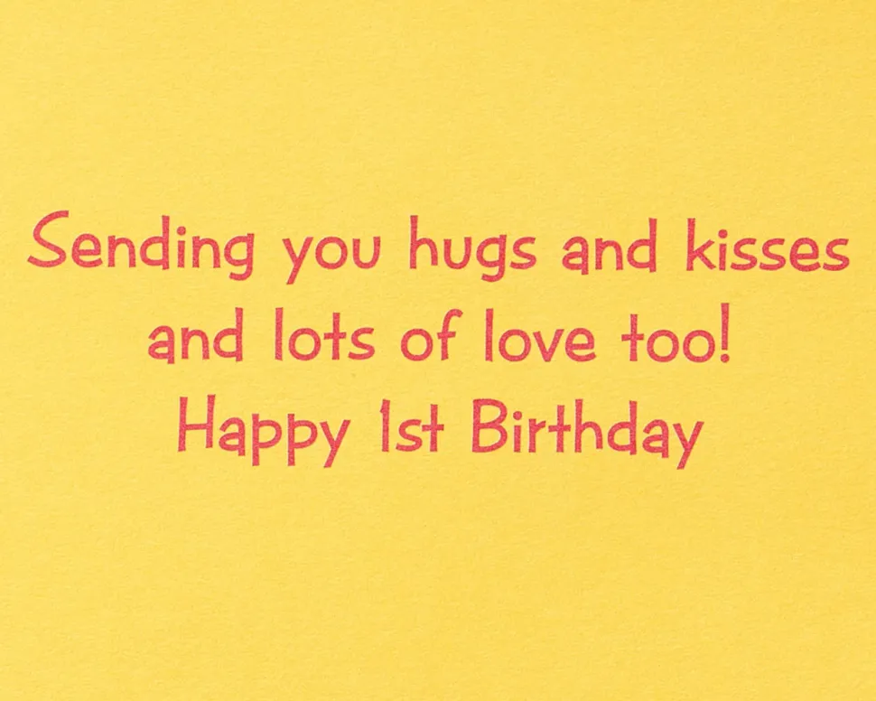 Giraffe 1st Birthday Greeting Card