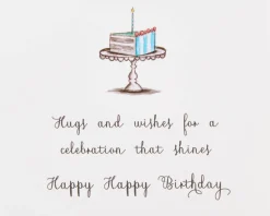 Girl Holding Cake Birthday Greeting Card- Designed by Bella Pilar