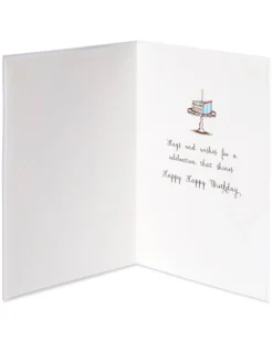 Girl Holding Cake Birthday Greeting Card- Designed by Bella Pilar