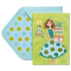 Girl in Polka Dot Dress Birthday Greeting Card- Designed by Bella Pilar