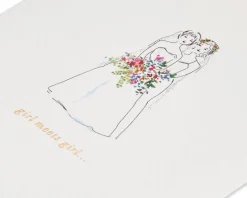 Girl Meets Girl Wedding Greeting Card