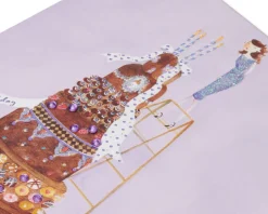 Girl on Cake Birthday Greeting Card