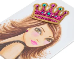 Girl With Crown Birthday Greeting Card – Designed by Bella Pilar