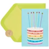 Glittered Rainbow Cake Birthday Greeting Card