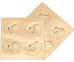 Globe with Plane Handmade Thank You Boxed Blank Note Cards with Glitter, 8-Count