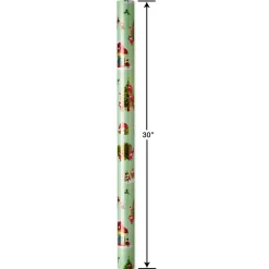 Gnomes, Santa Train Holiday Wrapping Paper Rolls, 2 Rolls