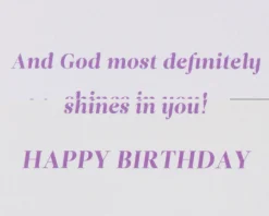 God Shines In You Religious Stained Glass Birthday Greeting Card – Illustrated by Sandra K Pena