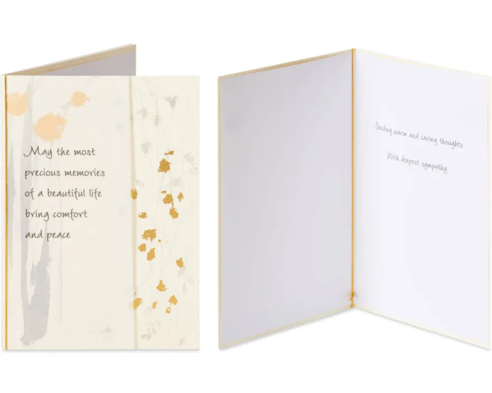 Gold Glitter Sympathy Greeting Card Bundle, 2-Count