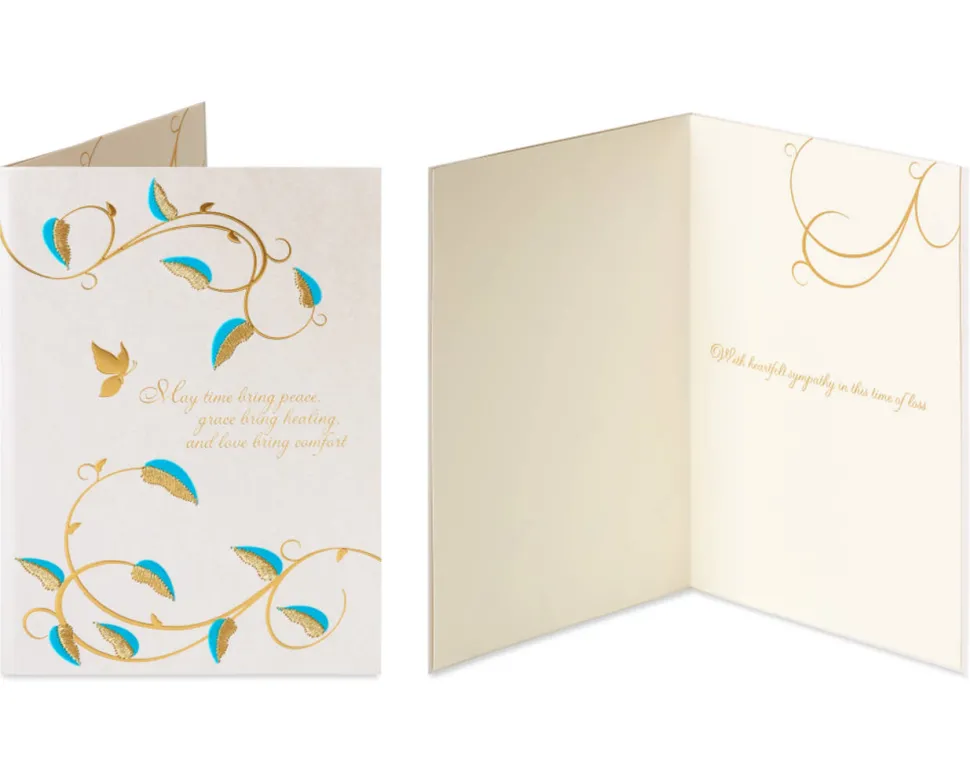 Gold Glitter Sympathy Greeting Card Bundle, 2-Count