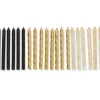 Gold Glittered Black, White and Gold Birthday Candles, 24-Count