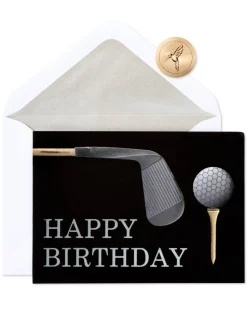 Golf Club And Ball Birthday Greeting Card