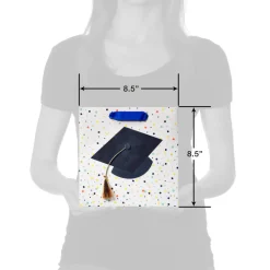 Grad Cap 8″ Medium Graduation Gift Bag, 1 Bag