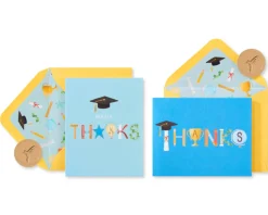 Graduation Icons Thank You Boxed Blank Note Cards with Envelopes, 20-Count
