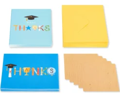 Graduation Icons Thank You Boxed Blank Note Cards with Envelopes, 20-Count
