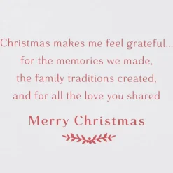 Grateful for the Memories We Made Christmas Greeting Card for Mom