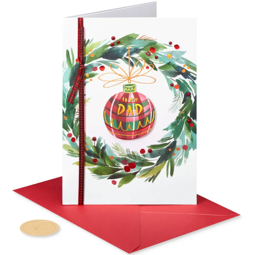 Grateful for the Memories Christmas Greeting Card for Dad