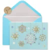 Hanging Glitter Snowflakes Holiday Boxed Cards, 12-Count