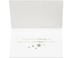 Hanging Glitter Snowflakes Holiday Boxed Cards, 12-Count