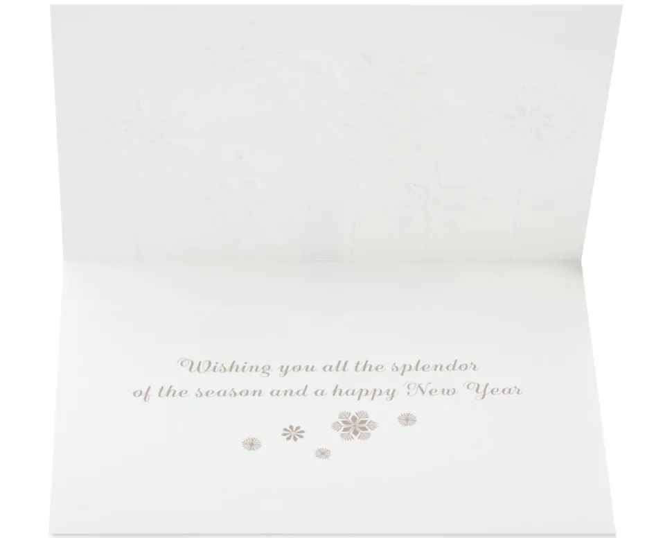 Hanging Glitter Snowflakes Holiday Boxed Cards – Glitter-Free, 12-Count
