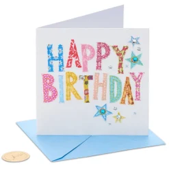 Happy Birthday Stitching Birthday Greeting Card