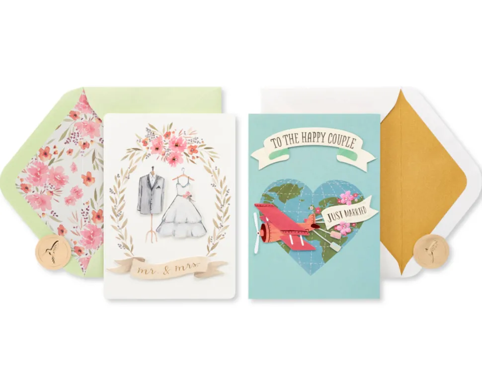 Happy Couple Wedding Greeting Card Bundle, 2-Count