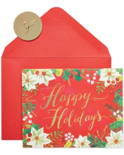 Happy Holidays Glitter Holiday Boxed Cards, 20-Count