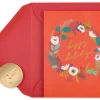 Happy Holidays Wreath Christmas Boxed Cards, 20-Count
