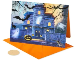 Haunted House Halloween Greeting Card