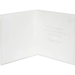 Heart Crystals And Flowers Wedding Greeting Card