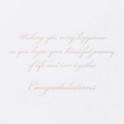 Heart Crystals And Flowers Wedding Greeting Card