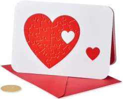 Heart Puzzle Romantic Greeting Card
