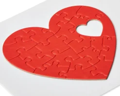 Heart Puzzle Romantic Greeting Card