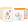 Hedgehog and Elephant Birthday Greeting Card Bundle for Kids, 2-Count