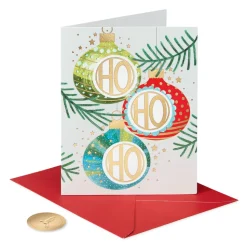 Ho Ho Ho Christmas Boxed Cards with Envelopes, 20-Count