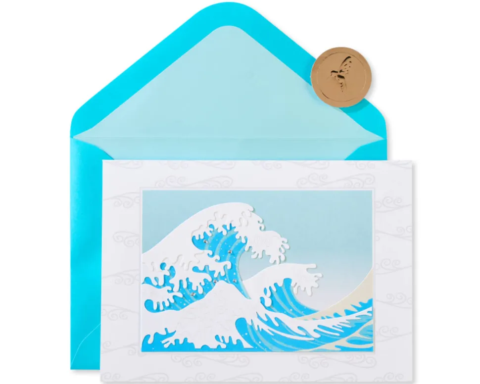 Hokusai Wave Blank Greeting Card