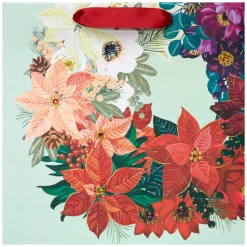 Holiday in Bloom 11″ Large Holiday Gift Bag, 1 Bag