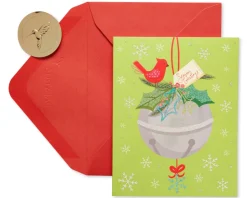 Holiday Jingle Bells Christmas Boxed Cards, 20-Count